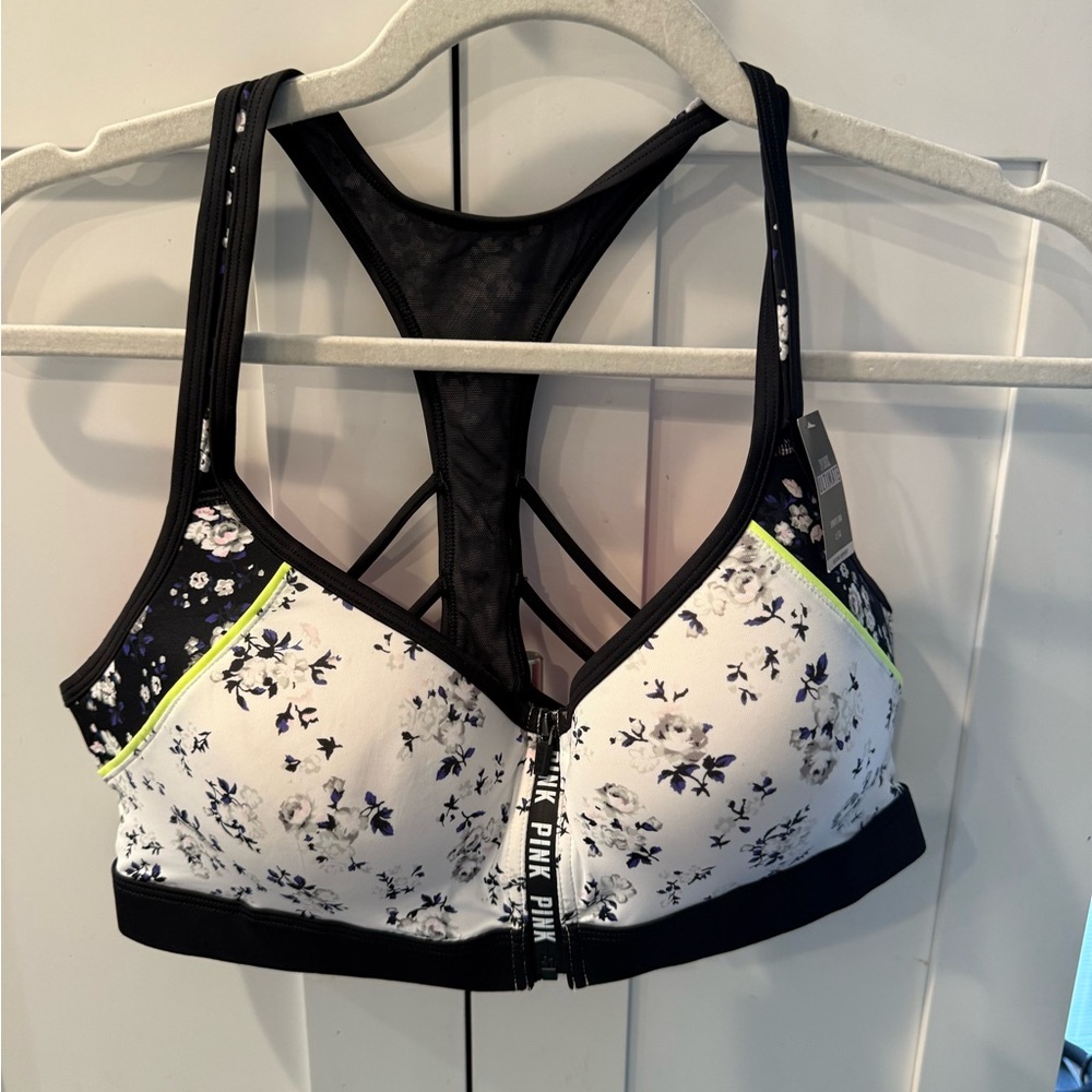 Victoria's Secret Black and White Floral Bra
